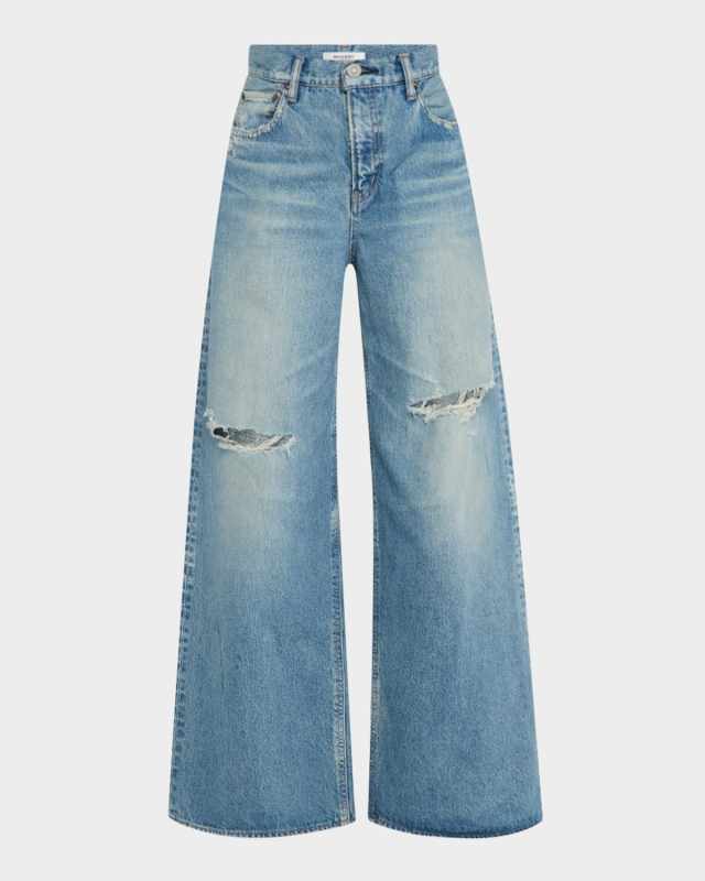 Hempstead Super-Wide Distressed Jeans